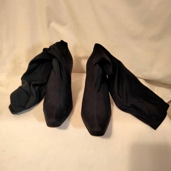 ESPACE by Robert Clergerie Black Stretch Textile Boots with Contrast Heel 7.5 - Picture 6 of 12